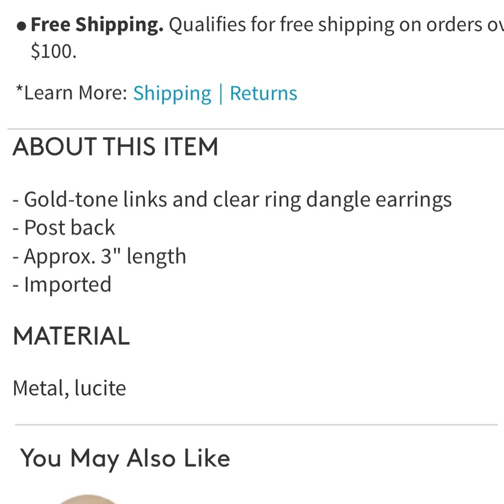 Clear Ring Linked Linear Earrings - image 3